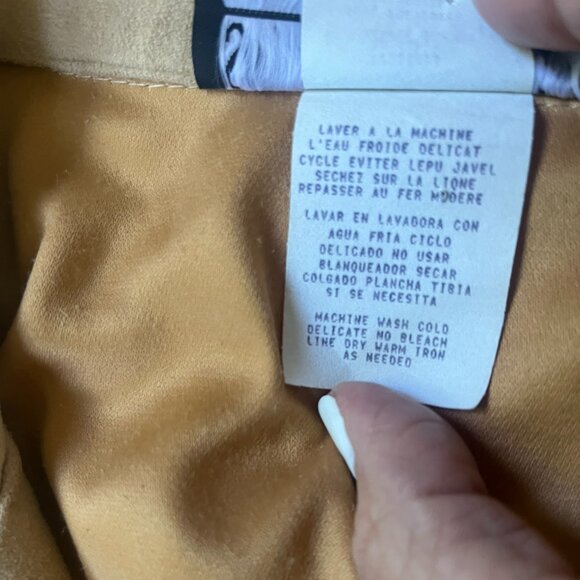 Vintage Signature by Jerell Camel Faux Suede Bomber Jacket Size M - Picture 5 of 8